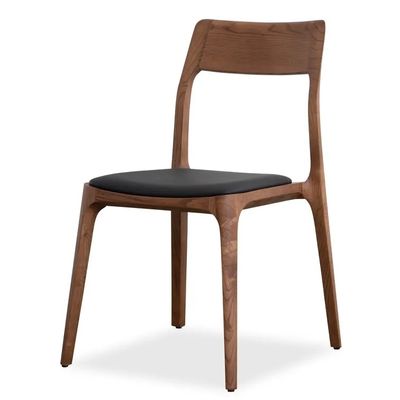 आर्मलेस DWooden Dining Chair आरामदायक पीयू चमड़े की लकड़ी की भोजन कुर्सी